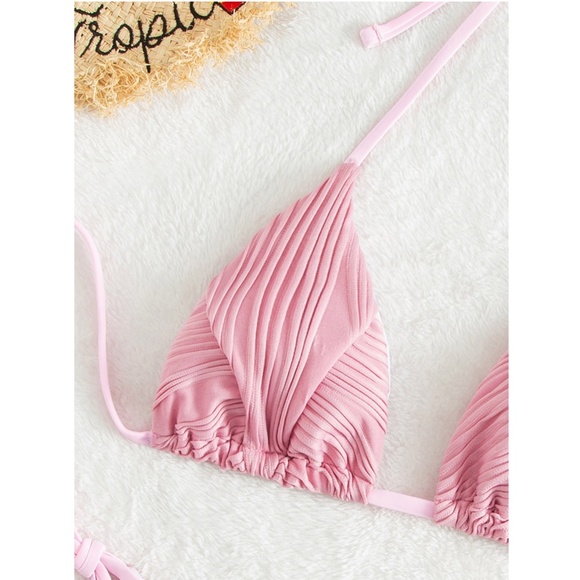 Pink Bikini Swimsuit Textured - Picture 5 of 8